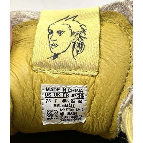 Adidas JS Rod Laver Jeremy Scott Gold Sneakers D65861 Men's 7.5 Snakeskin Shoes - Picture 13 of 16